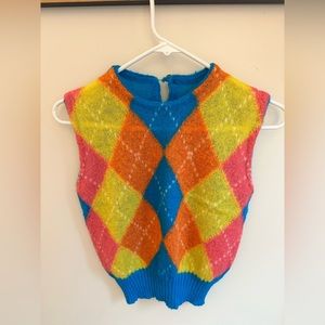 Woolen vintage multicolored vest